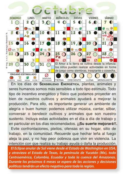 Calendário lunar agrícola 6