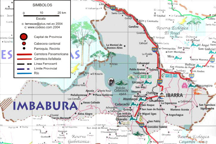 Imbabura Province Provincia Provinz  Map Imbabura Ecuador