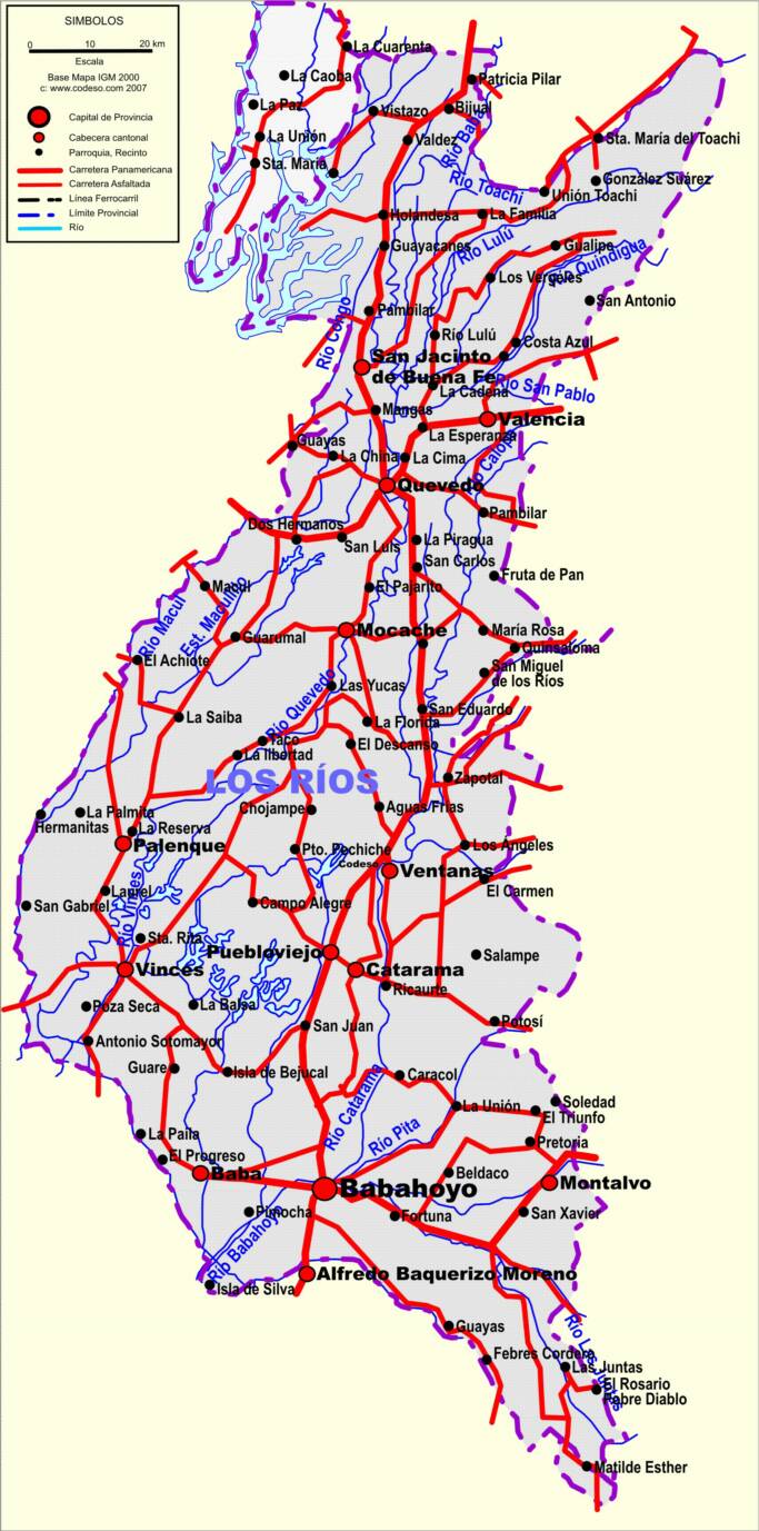 Provincia Los Ríos Province Provinz Mapa Map Landkarte Los Rios